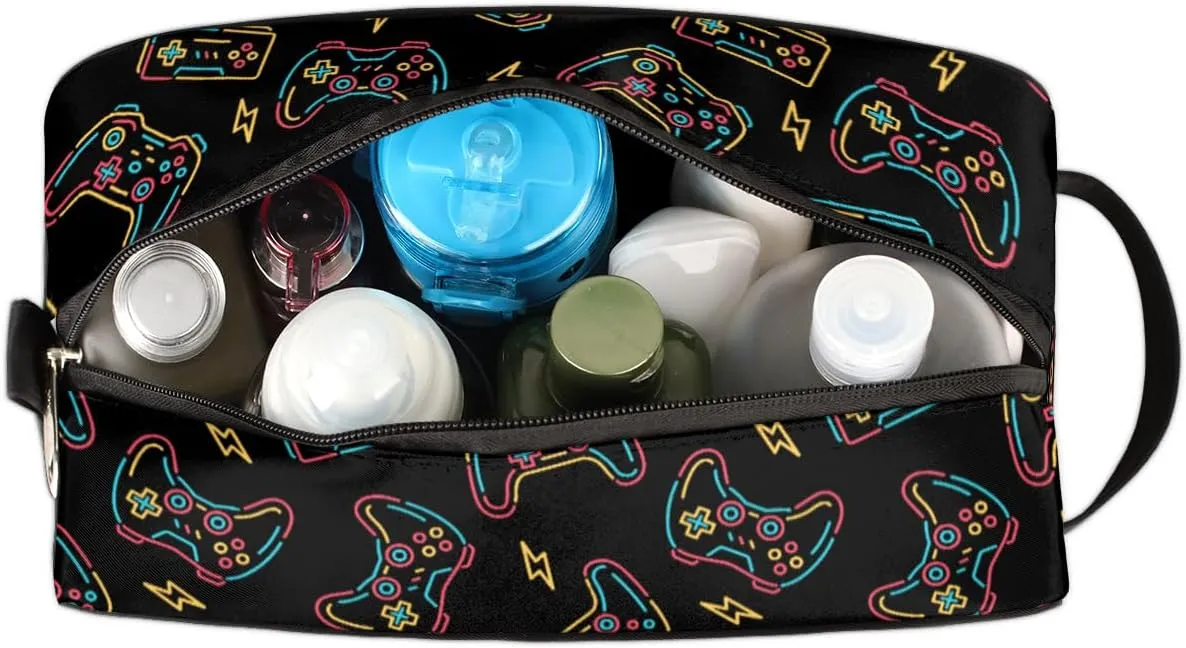 Game Gamepad Travel Toiletry Bag for Boys Teens, Waterproof Hanging Dopp Kit for Men, Shaving Bag with Large Capacity for Travel,Sports Shower