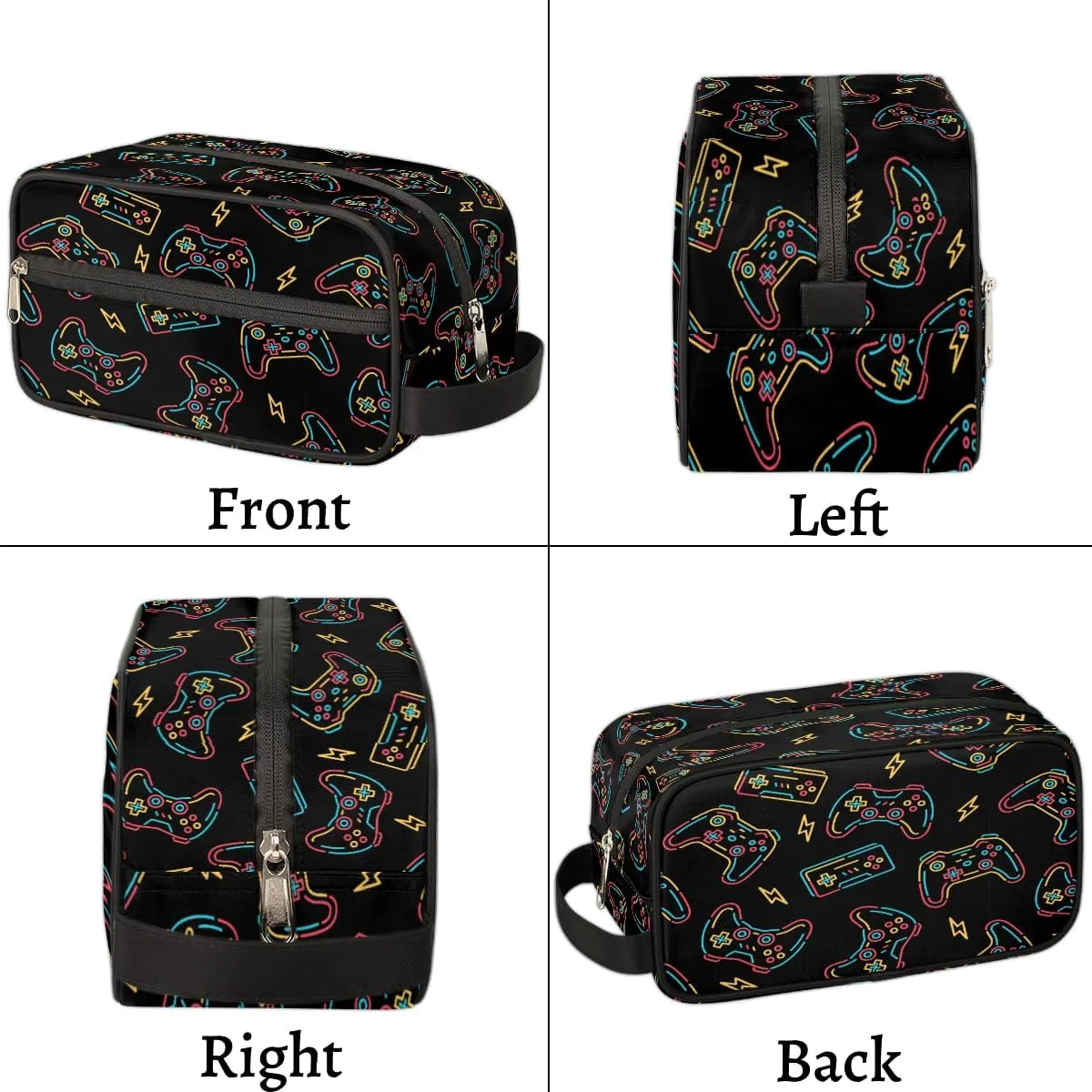 Game Gamepad Travel Toiletry Bag for Boys Teens, Waterproof Hanging Dopp Kit for Men, Shaving Bag with Large Capacity for Travel,Sports Shower