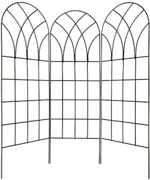 Gardman Gothic Trellises, Black, 48"H, Pack of 3