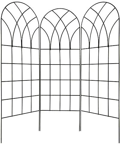 Gardman Gothic Trellises, Black, 48"H, Pack of 3