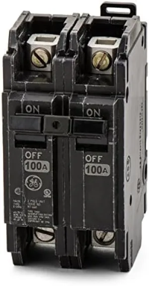 General Electric GETHQC21100WL GE THQC21100WL 2P 100A 120/240V CB, Black