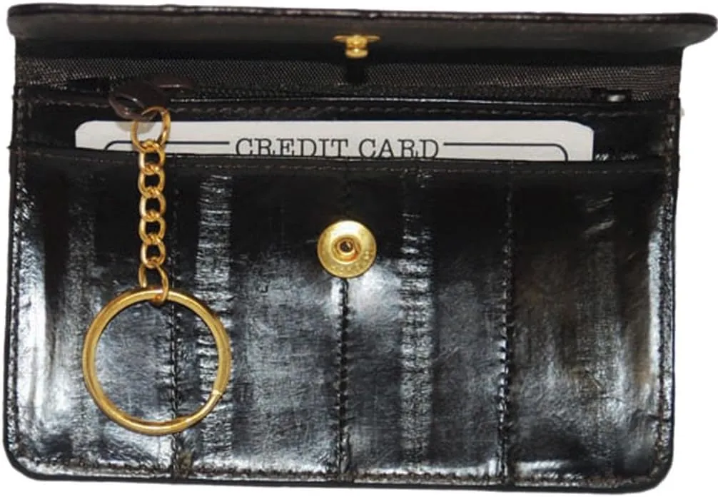 Genuine Eel Skin Leather Womens Coin Purse Change Wallet