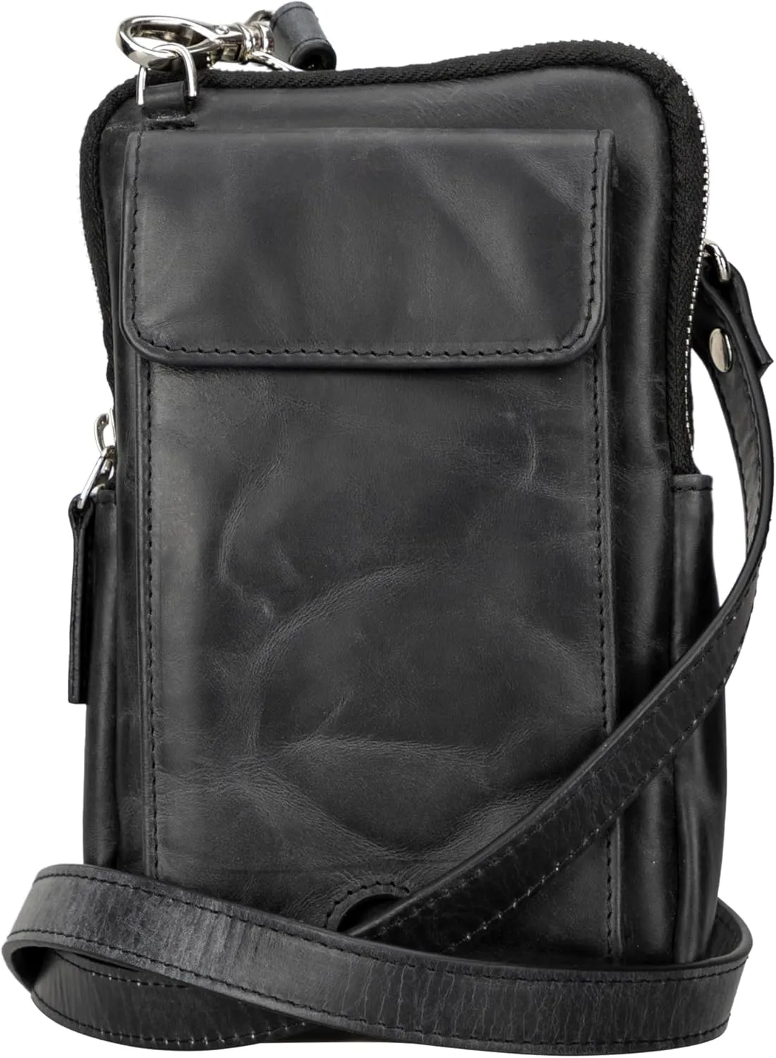 Genuine Leather Cross-Body Bags For, Cross-Body Purse Cell Phone Wallet Purses Case With Detachable Strap, Shoulder Bag