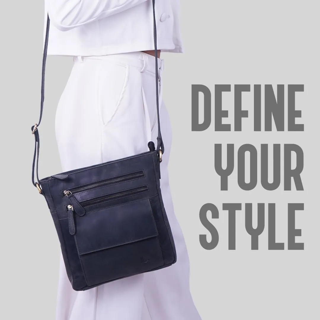Genuine Leather Crossbody Bag for Women – Medium Size Leathure Purse, Stylish and Durable Handbags for Women