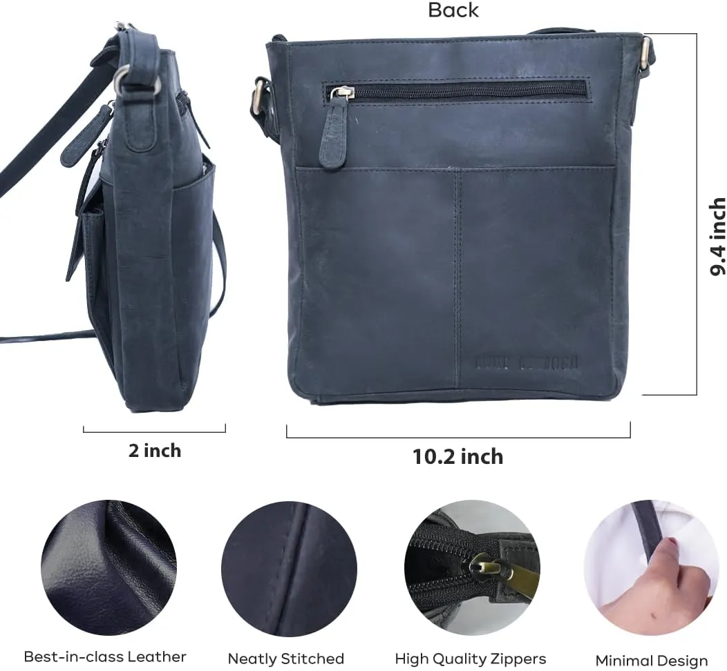 Genuine Leather Crossbody Bag for Women – Medium Size Leathure Purse, Stylish and Durable Handbags for Women