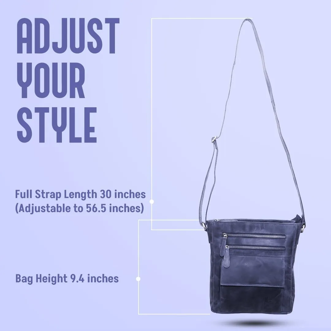 Genuine Leather Crossbody Bag for Women – Medium Size Leathure Purse, Stylish and Durable Handbags for Women