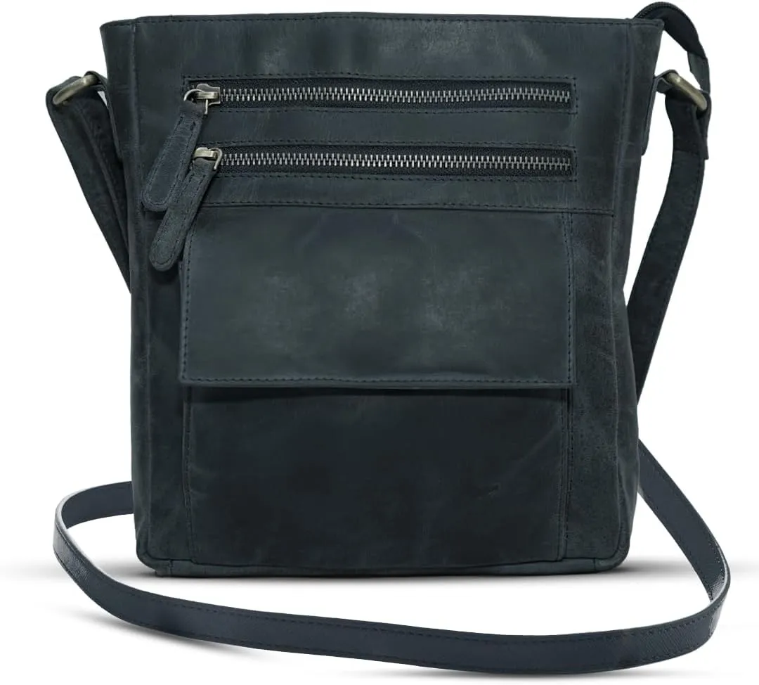 Genuine Leather Crossbody Bag for Women – Medium Size Leathure Purse, Stylish and Durable Handbags for Women