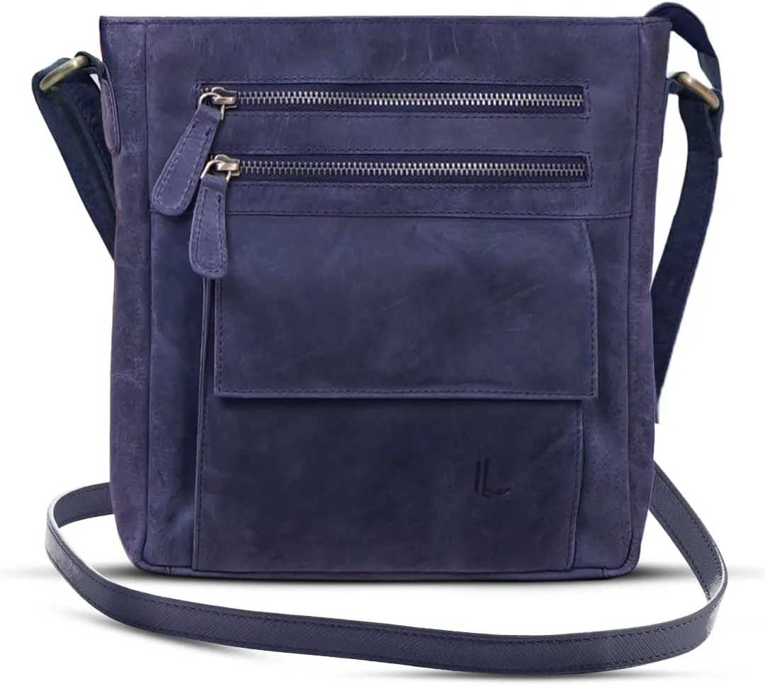 Genuine Leather Crossbody Bag for Women – Medium Size Leathure Purse, Stylish and Durable Handbags for Women