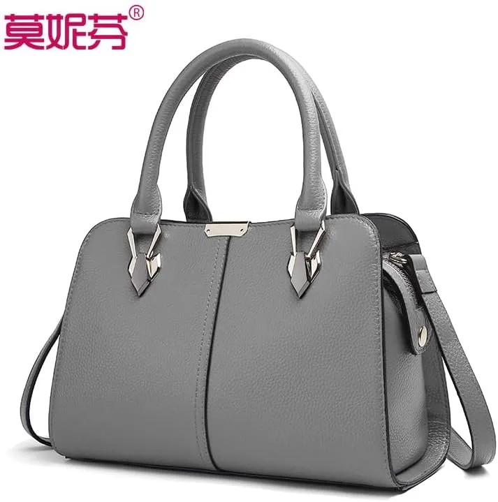 Genuine leather handbag, cowhide handbag, large capacity women's handbag, new bag, hand-held one shoulder crossbody
