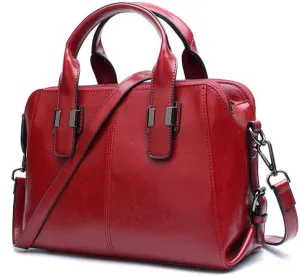 Genuine leather handbag new bagcowhide handbag, large capacity women's handbag, hand-held one shoulder crossbody