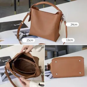 Genuine Leather Shoulder Bags Fashion Top-Handle Satchel Tote Handbags Crossbody Purse for Ladies