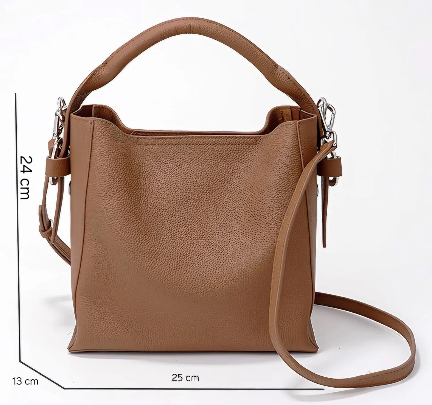Genuine Leather Shoulder Bags Fashion Top-Handle Satchel Tote Handbags Crossbody Purse for Ladies