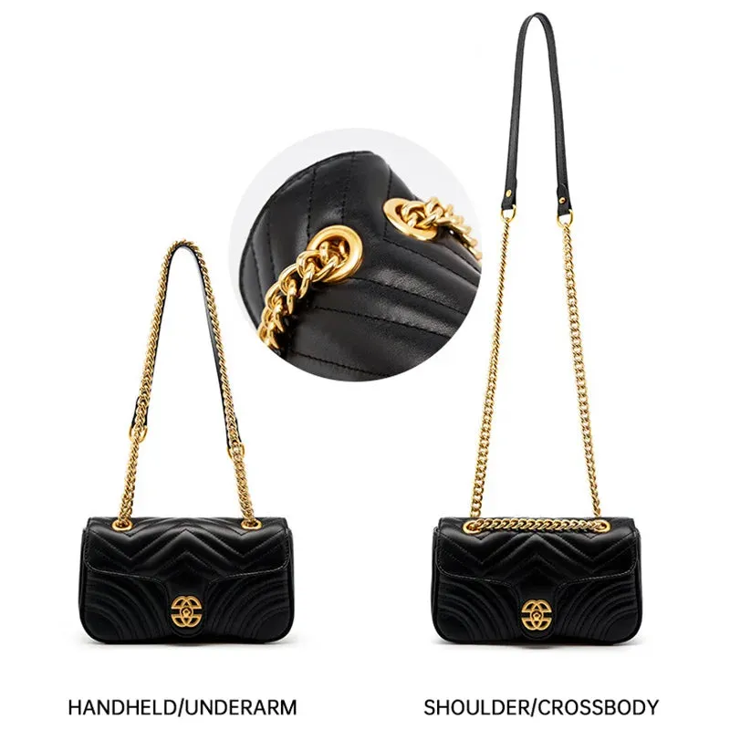 Genuine Leather Women's Chain Bag 2024
