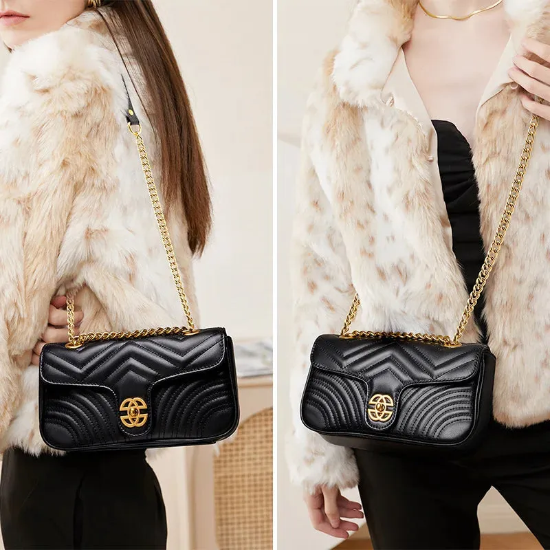 Genuine Leather Women's Chain Bag 2024