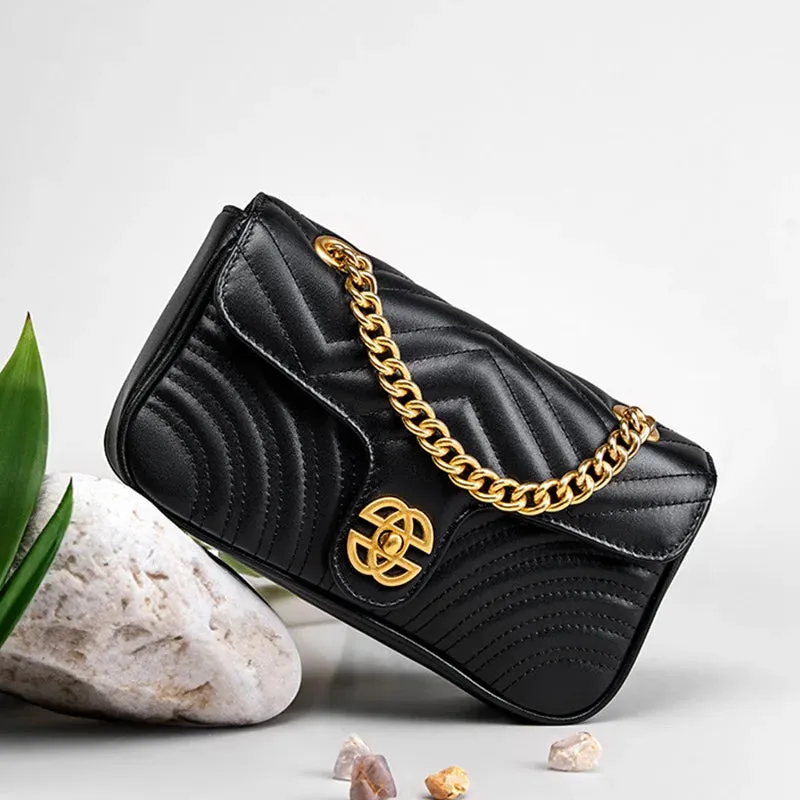 Genuine Leather Women's Chain Bag 2024