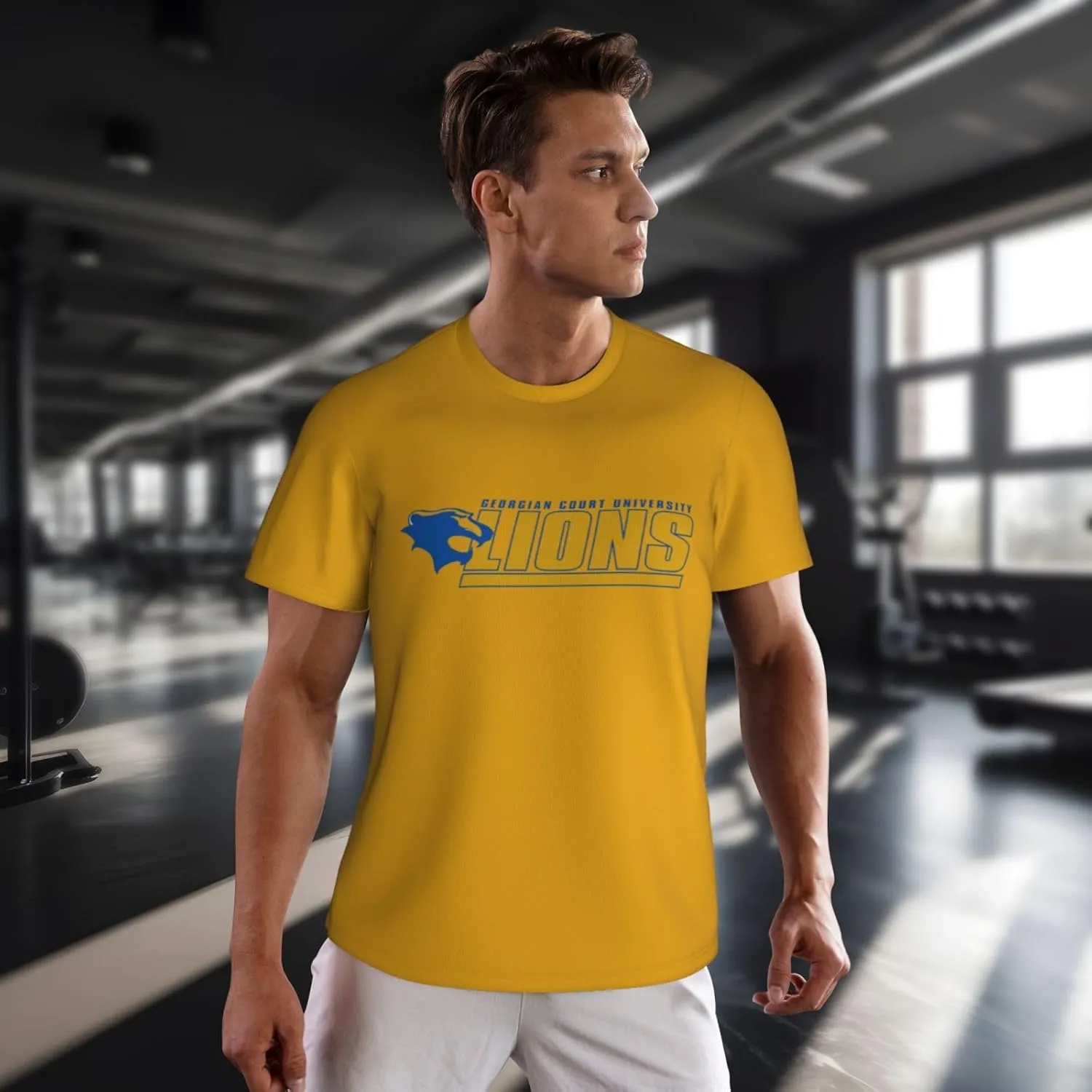 Georgian Court University Men's Short-Sleeved Round Neck Mesh T-Shirt
