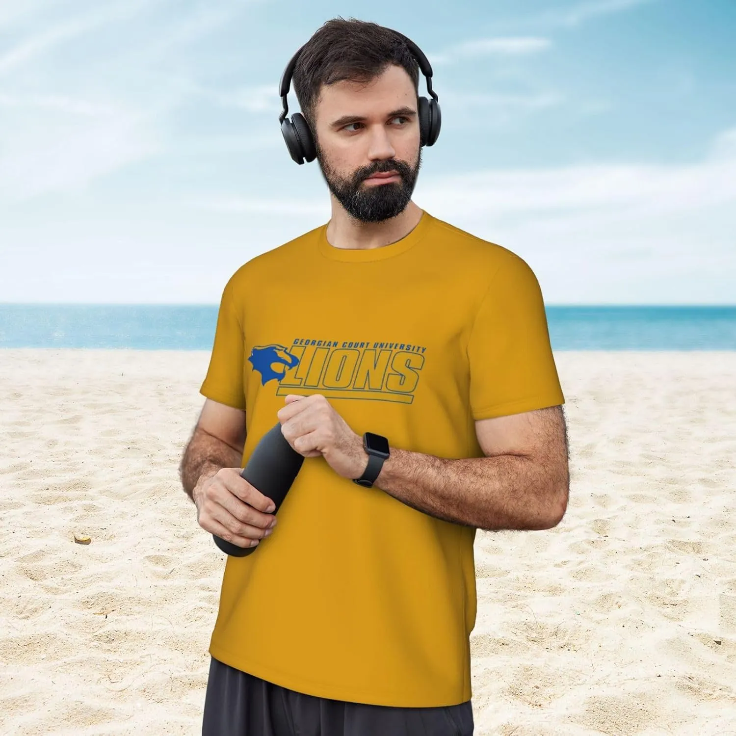 Georgian Court University Men's Short-Sleeved Round Neck Mesh T-Shirt