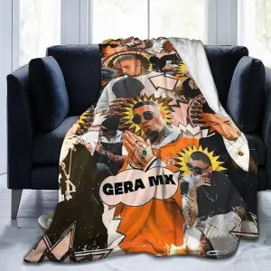 Gera Mx Blanket Flannel Fleece Printed Throw Blankets Ultra Soft Micro Warm Blanket for All Season Bedding Chair Sofa Couch Bed 50"x40"