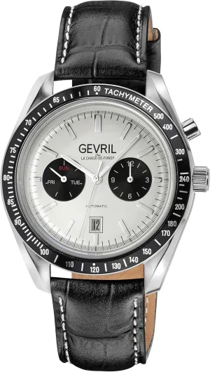Gevril Men's Lenox Swiss Automatic Watch, Genuine Italian Leather Strap