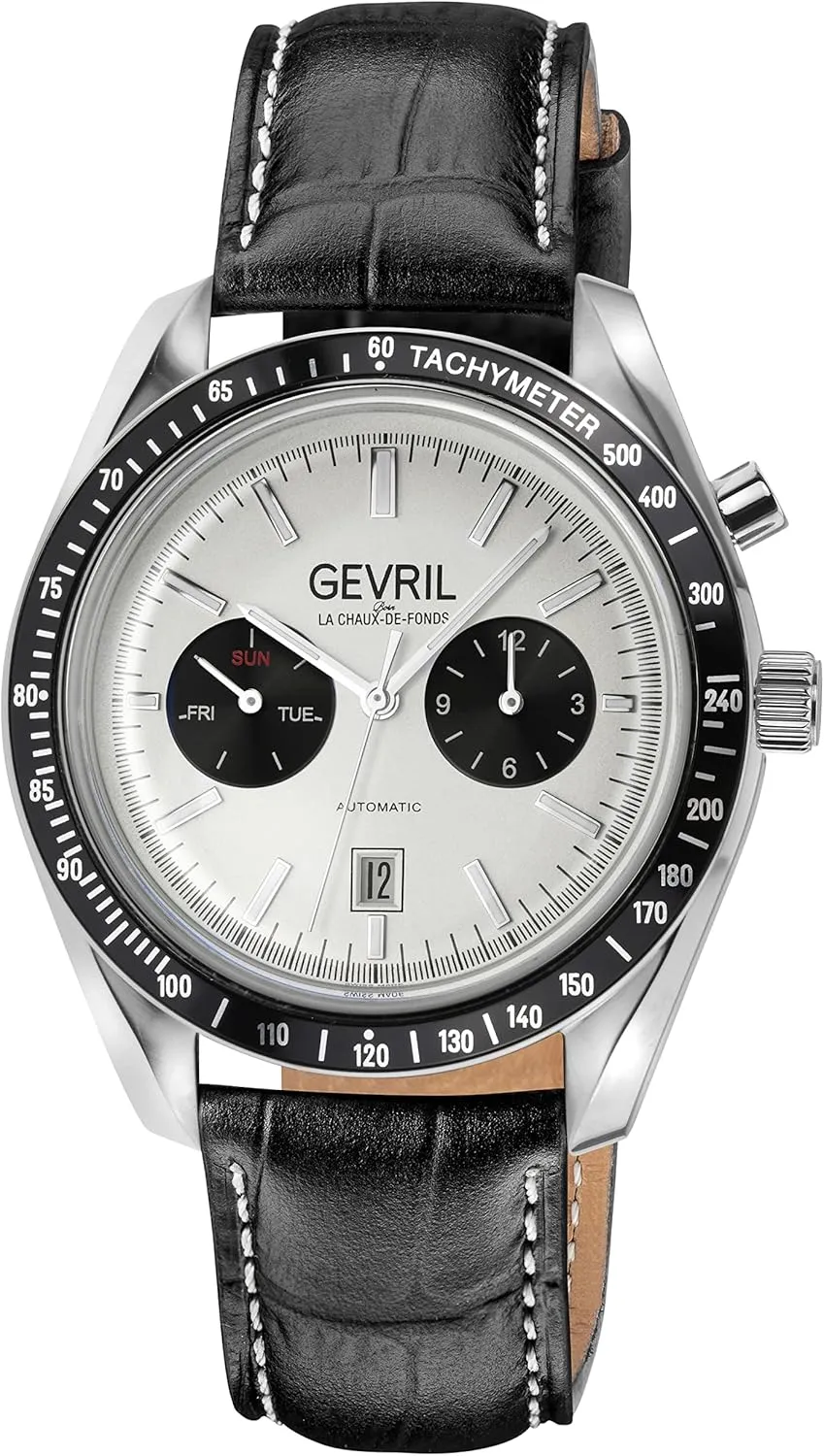 Gevril Men's Lenox Swiss Automatic Watch, Genuine Italian Leather Strap