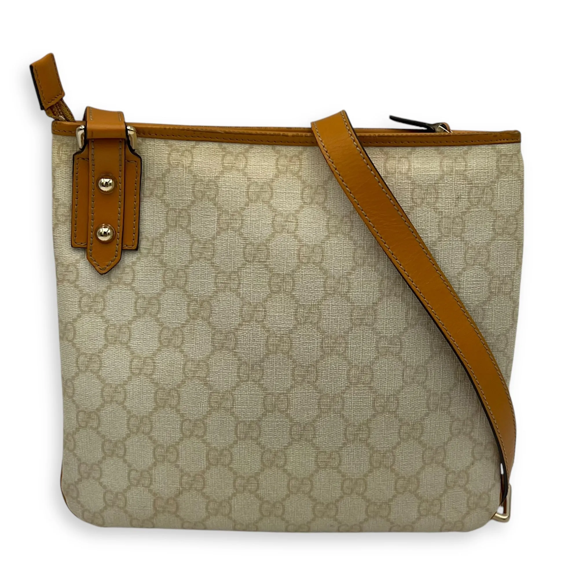 GG Crossbody Bag White in Coated Canvas