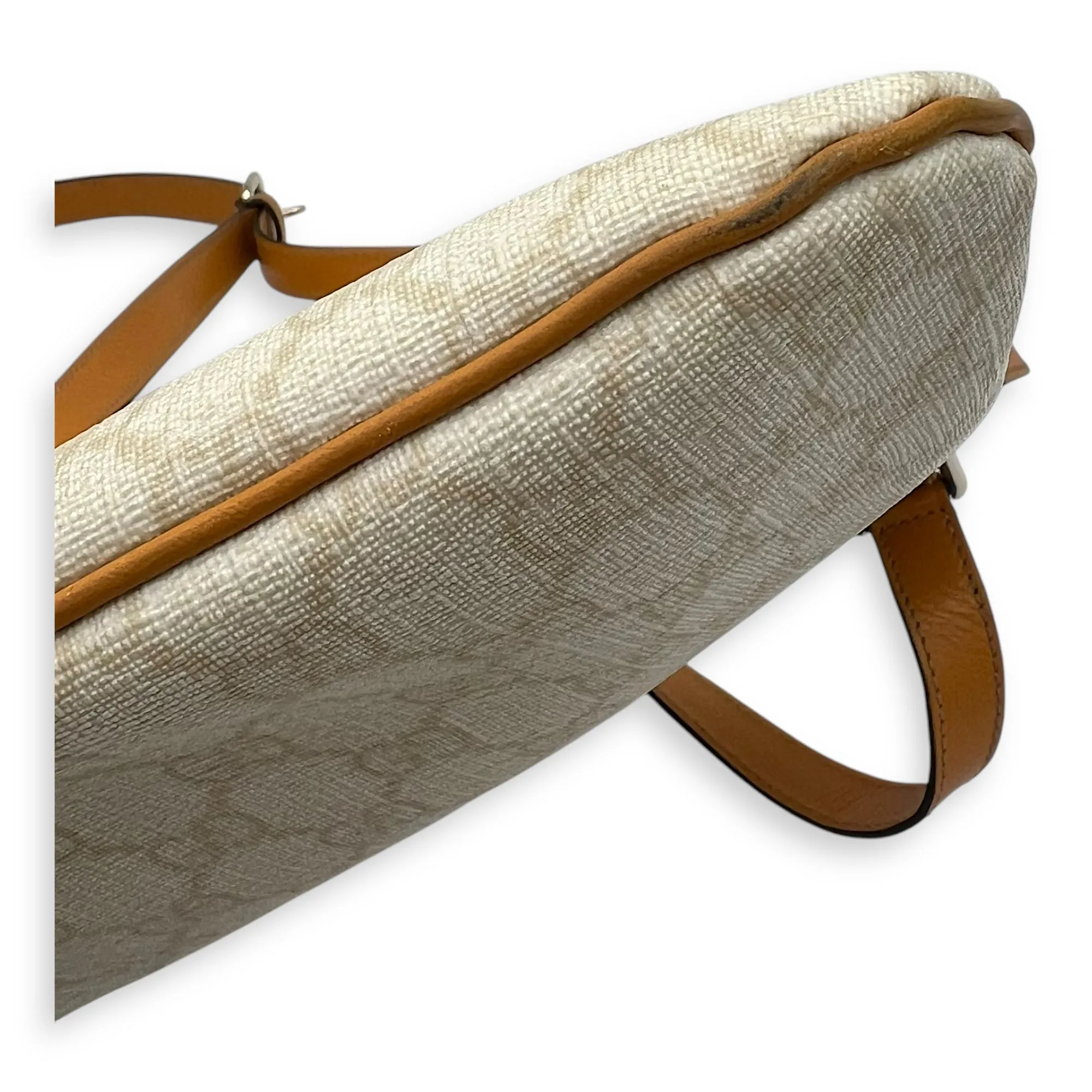 GG Crossbody Bag White in Coated Canvas