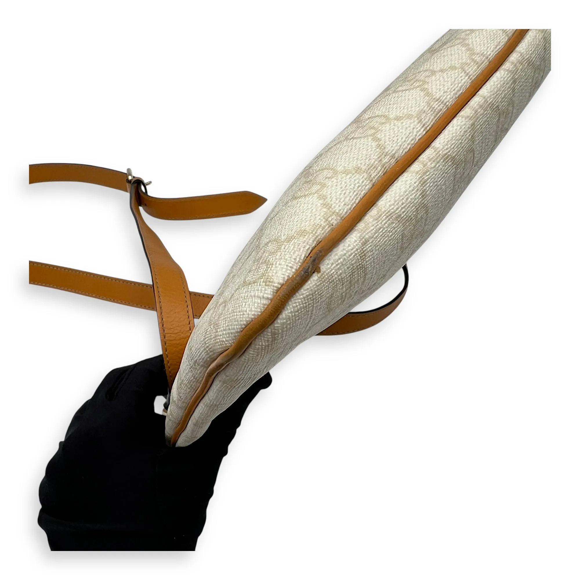 GG Crossbody Bag White in Coated Canvas