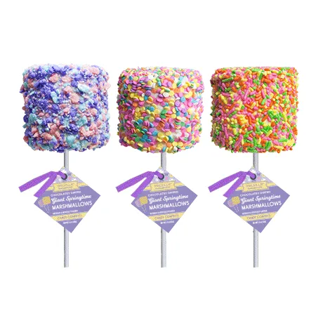 Giant Marshmallow Pops - Spring Assorted: 12 pack with display