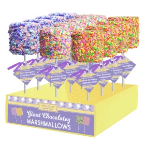 Giant Marshmallow Pops - Spring Assorted: 12 pack with display