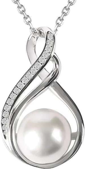 Gifts For Wife Wedding Anniversary - Christmas Gifts For Wife -AAA  Real Pearl Necklaces For Women (18k Gold Platting 925 Sterling Silver) Christmas Ideas Birthday Freshwater Pearl Necklace