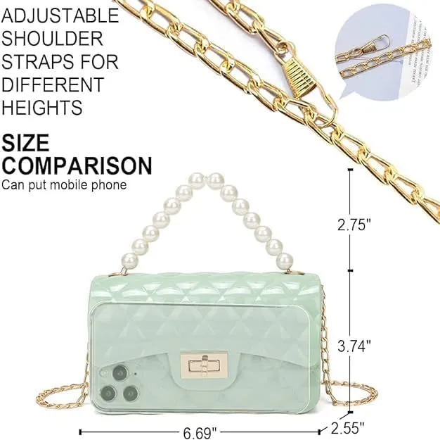 Girls Fashion Crossbody Purse Shoulder Bag Teenager Kids Handbag Birthday Gift Pretend Play Party Toy Holiday Christmas Gift (4.Green)