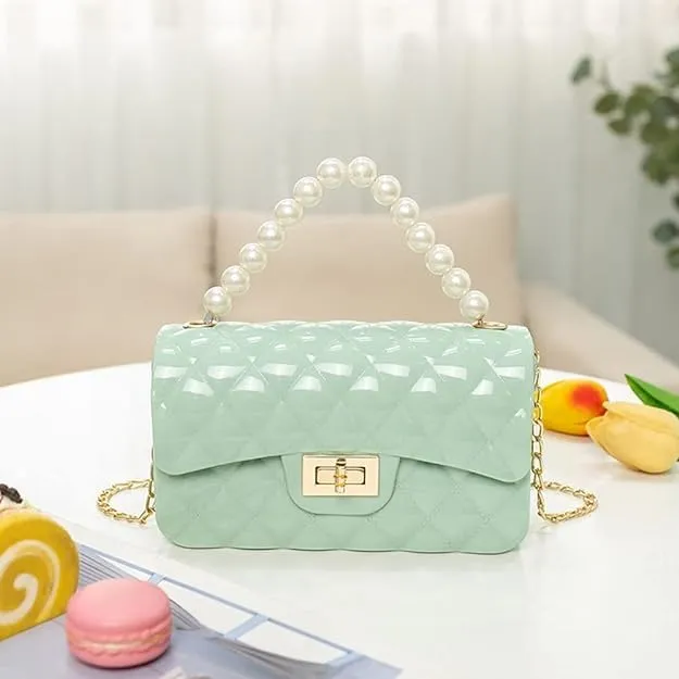Girls Fashion Crossbody Purse Shoulder Bag Teenager Kids Handbag Birthday Gift Pretend Play Party Toy Holiday Christmas Gift (4.Green)