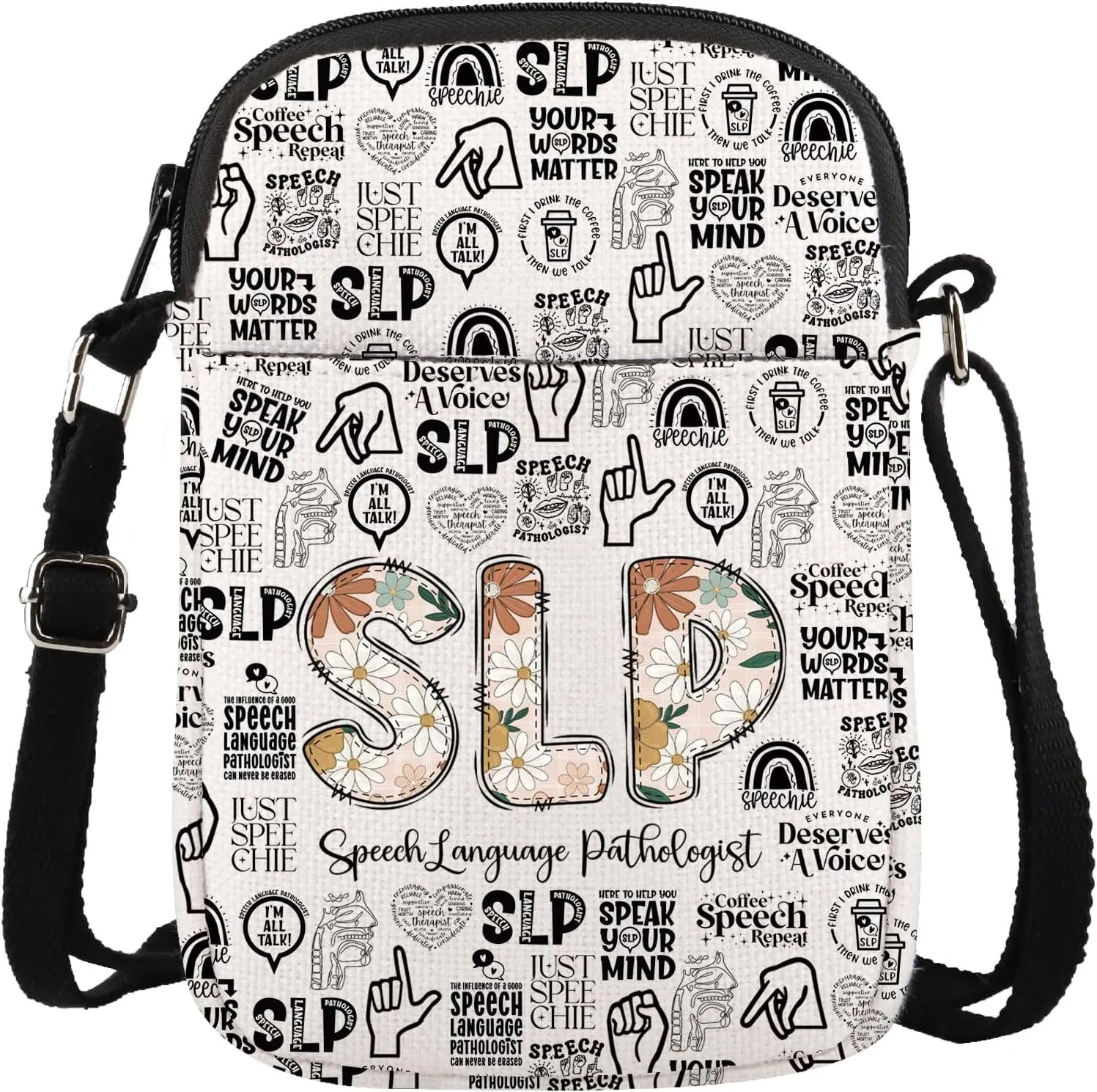 GJTIM Speech Language Pathologist Gift SLP Graduation Gift SLP Therapy Gift SLP Crossbody Bag Gift for Speech Therapists