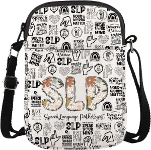 GJTIM Speech Language Pathologist Gift SLP Graduation Gift SLP Therapy Gift SLP Crossbody Bag Gift for Speech Therapists