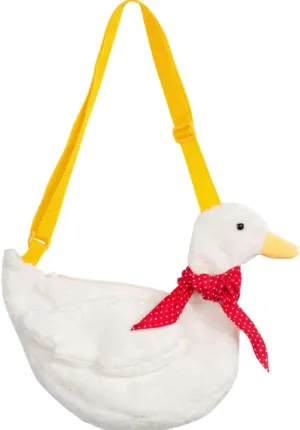 GK-O Duck Shoulder Bag Cute Satchel Bag Cartoon Plush Crossbody Messenger Bag