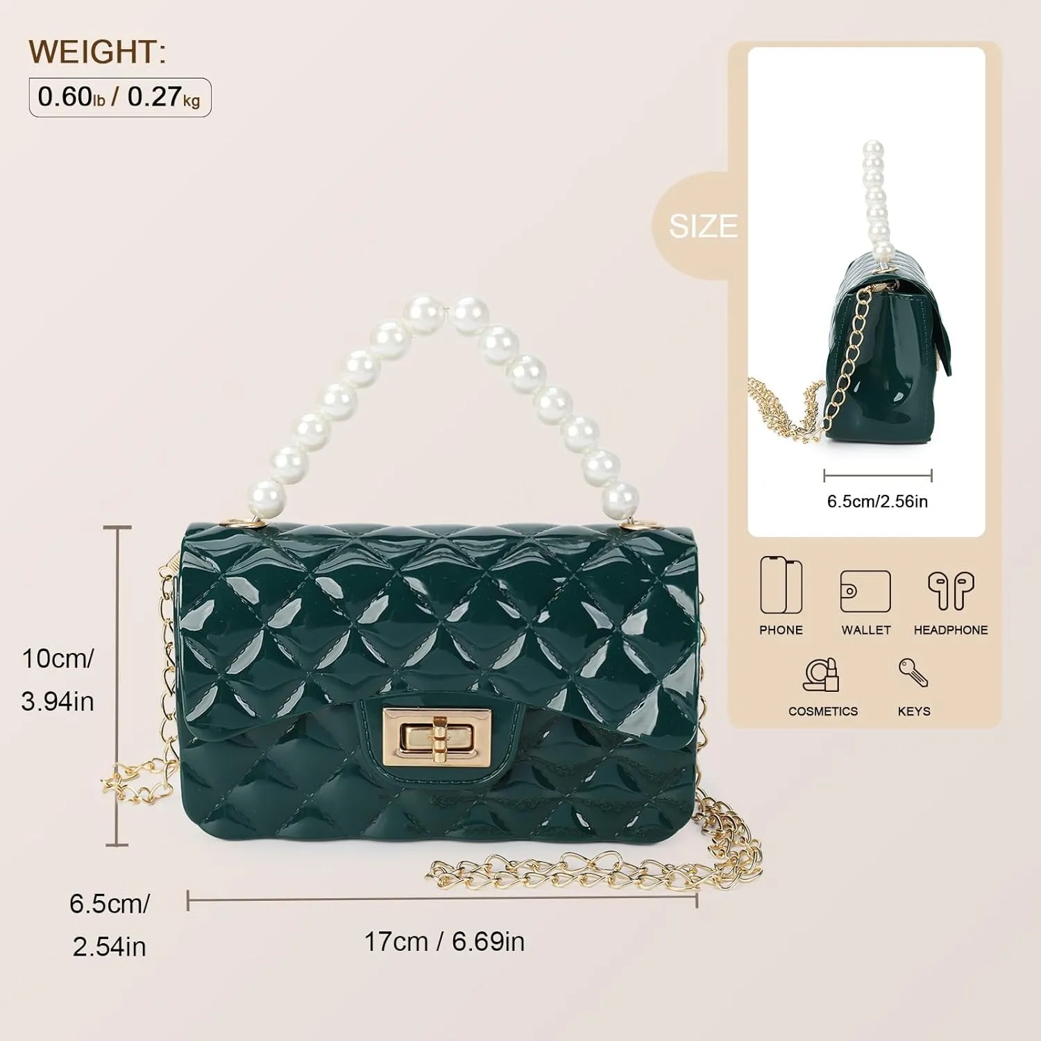 Gladdon Mini Quilted Crossbody Bags for Teen Girls Shoulder Purses Chain Strap Handbags Birthday Gift for Girl