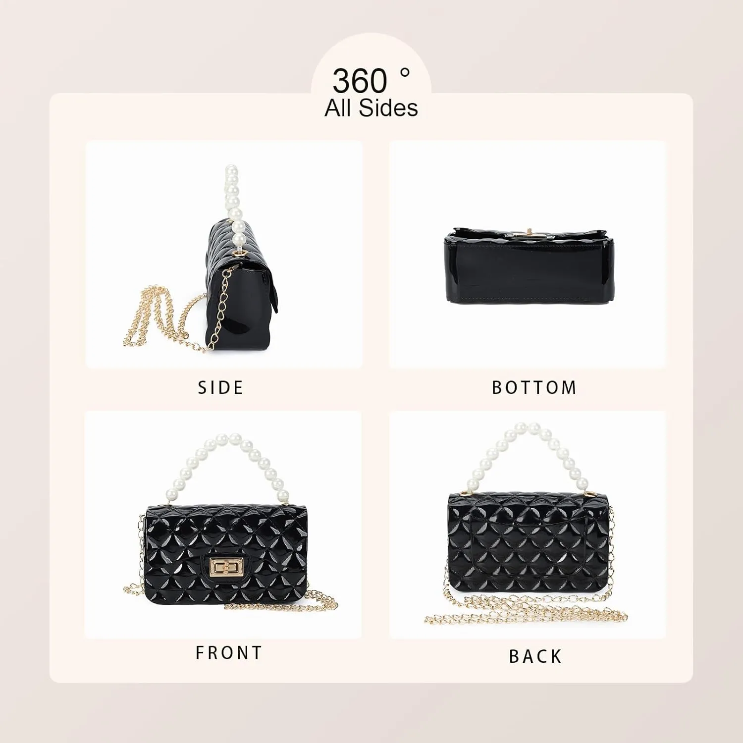 Gladdon Mini Quilted Crossbody Bags for Teen Girls Shoulder Purses Chain Strap Handbags Birthday Gift for Girl