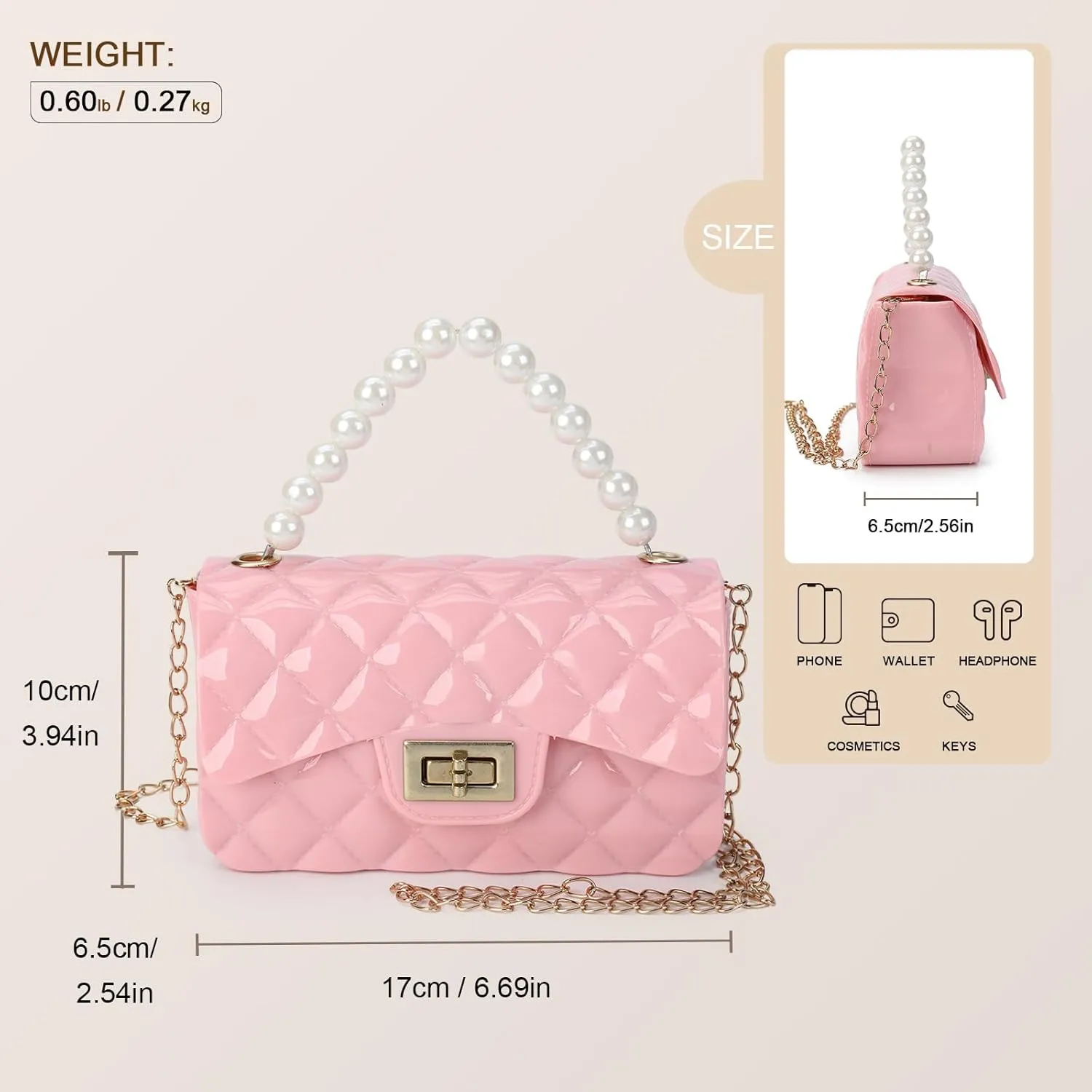 Gladdon Mini Quilted Crossbody Bags for Teen Girls Shoulder Purses Chain Strap Handbags Birthday Gift for Girl