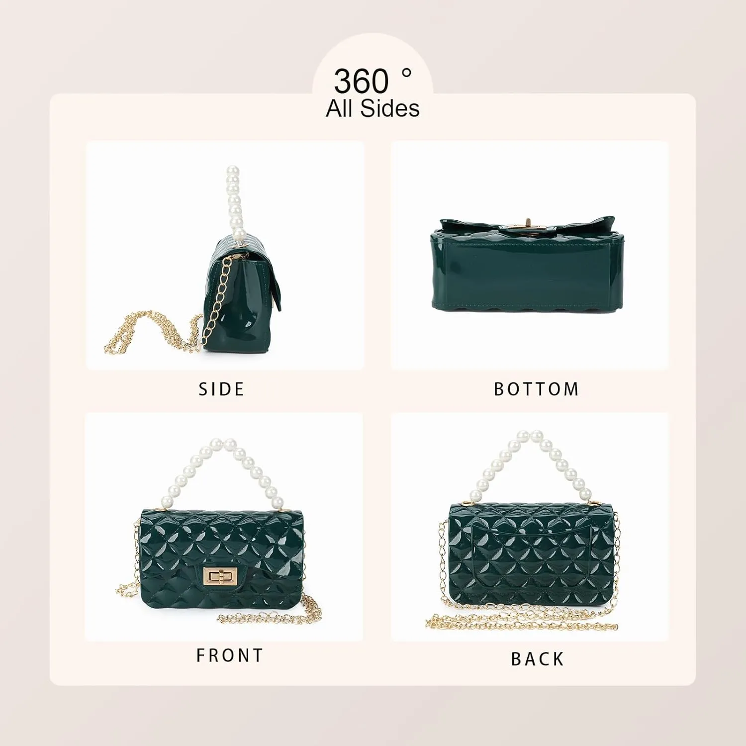 Gladdon Mini Quilted Crossbody Bags for Teen Girls Shoulder Purses Chain Strap Handbags Birthday Gift for Girl