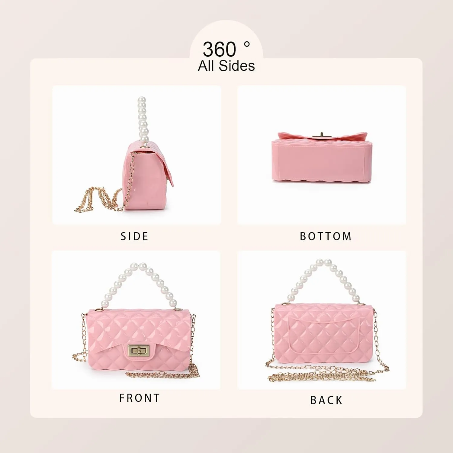 Gladdon Mini Quilted Crossbody Bags for Teen Girls Shoulder Purses Chain Strap Handbags Birthday Gift for Girl