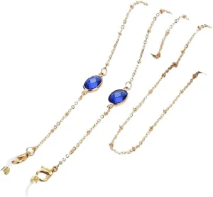Glasses Chain Pearl Women's Watch Strap Hanging Metal Neck Rope(D)