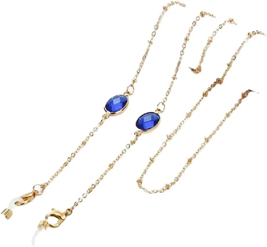 Glasses Chain Pearl Women's Watch Strap Hanging Metal Neck Rope(D)