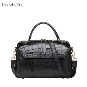 Go Meetting Genuine Leather Crocodile Crossbody Bags