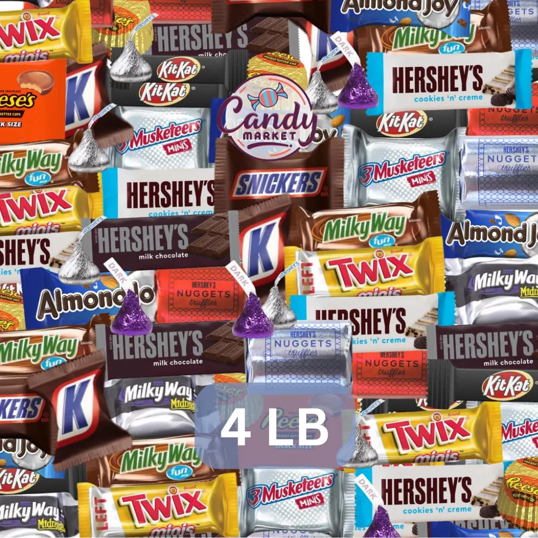 Golax Assorted Bulk Chocolate Mix - Snickers, Kit Kat, Milky Way, Twix, Whoopers, Heath & More! By Candy Market (4 LB)