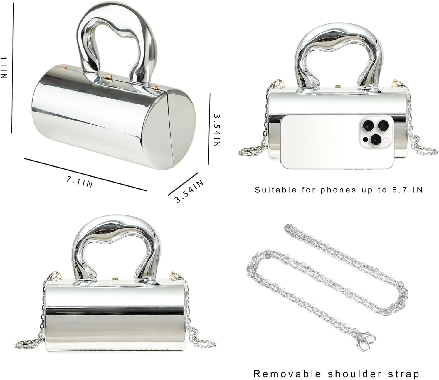 Gold Purse, Clutch Purses for Women, Acrylic Clutch Y2k Purse Satchel Crossbody Bags Women's Evening Parties Handbag