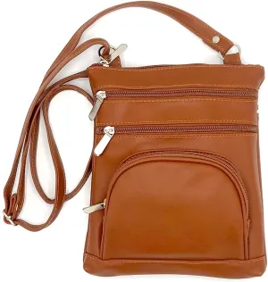 Goson Leather Hand Crafted Leather Small Crossbody Purse Handbag for Women