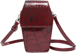 Gothic Coffin Shape Crossbody Bag for Women, Novelty Gothic Crossbody Purse Halloween Trick or Treat Purses