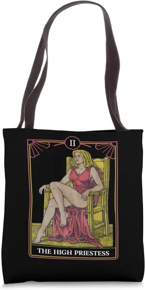Gothic Mystic High Priestess Tarot Spiritual Tote Bag