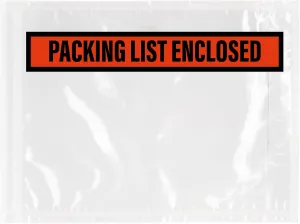 GPI - Packing List Envelopes, 7" x 5.5" Packing Slip Pouches, Clear Plastic Envelope Sleeves with Self-Adhesive Strip, Top Loading for Shipping Labels, Packing Lists, Invoices & Paperwork. 2000 Pack