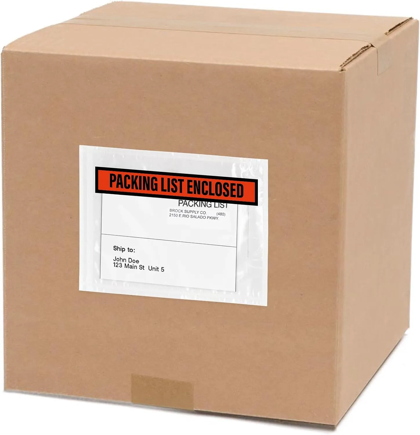 GPI - Packing List Envelopes, 7" x 5.5" Packing Slip Pouches, Clear Plastic Envelope Sleeves with Self-Adhesive Strip, Top Loading for Shipping Labels, Packing Lists, Invoices & Paperwork. 2000 Pack